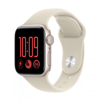 Apple Watch SE 3 GPS 40 mm Starlight alumīnija korpuss ar smilškrāsas sporta siksniņu, S/M