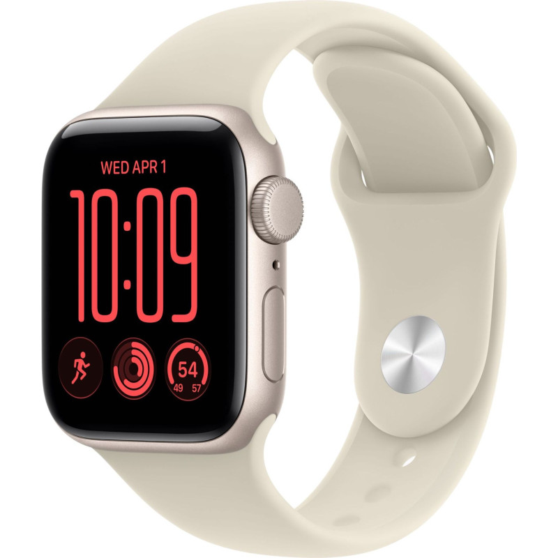 Apple Watch SE 3 GPS 40 mm Starlight alumīnija korpuss ar smilškrāsas sporta siksniņu, S/M