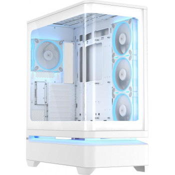ASUS PRIME AP304 TG ARGB balts ATX vidējā torņa datora korpuss