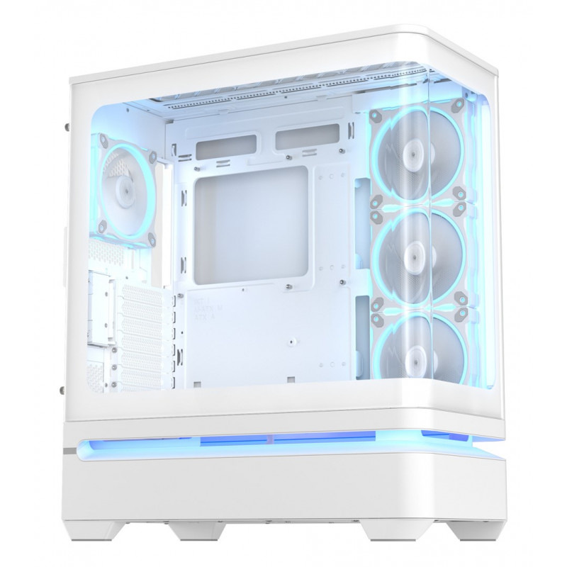 ASUS PRIME AP304 TG ARGB balts ATX vidējā torņa datora korpuss