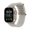 Apple Watch Ultra 4 GPS + Cellular 49mm dabīgā titāna korpuss ar caurspīdīgi pelēku Ocean siksnu