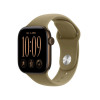 Apple Watch Series 12 GPS + Cellular 42mm tumši bronzas alumīnija korpuss ar olīvu sporta siksniņu - S/M