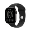 Apple Watch Series 12 GPS 46 mm melns alumīnija korpuss ar melnu sporta siksniņu, M/L