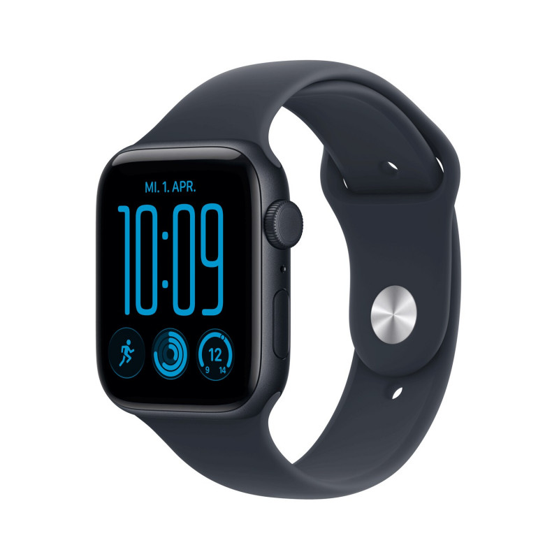 Apple Watch SE 3 GPS + Cellular 44 mm Midnight alumīnija korpuss ar zilu sporta siksniņu, S/M