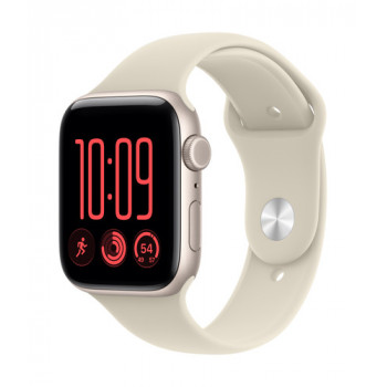 Apple Watch SE 3 GPS + Cellular 44 mm Starlight alumīnija korpuss ar smilškrāsas sporta siksniņu, S/M
