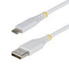 StarTech Braided USB 2.0 kabelis USB-A uz USB-C, 3 m, 15 W, balts
