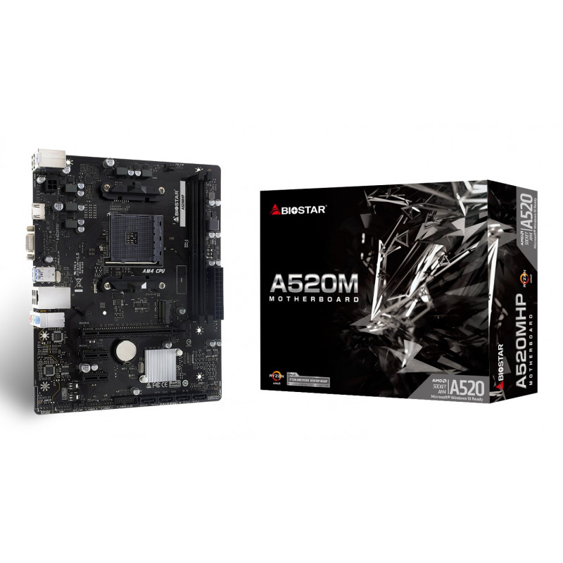 Biostar A520MHP 2.0 AMD A520 AM4 Micro-ATX mātesplate