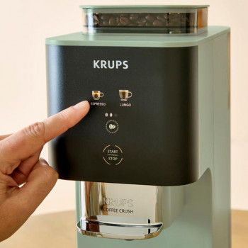 Krups Coffee Crush SA401LE0 Espresso kafijas automāts, Melns/Zaļš