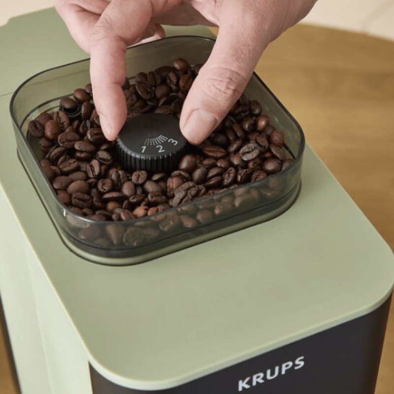 Krups Coffee Crush SA401LE0 Espresso kafijas automāts, Melns/Zaļš