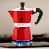 Bialetti Candyland Moka Express 3TZ manuālā kafijas pagatavotāja, 150 ml, sarkana