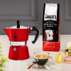 Bialetti Candyland Moka Express 3TZ manuālā kafijas pagatavotāja, 150 ml, sarkana