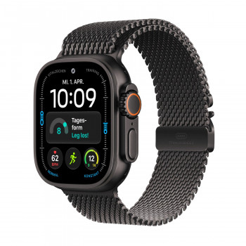 Apple Watch Ultra 4 GPS + Cellular 49mm melna titāna korpuss ar melnu titāna Milanese cilpu - L