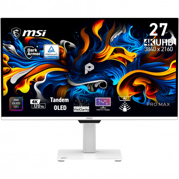 MSI PRO MAX 271UPXW12G 26,5 inch 4K UHD QD-OLED 120 Hz monitors
