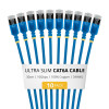 StarTech.com Slim Cat6a U/FTP tīkla kabelis RJ45, 0,3 m, zils, 10 gab.