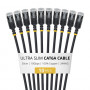 StarTech.com Slim Cat6a U/FTP tīkla kabelis RJ45, 0,3 m, melns, 10 gab.