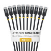 StarTech.com Slim Cat6a U/FTP tīkla kabelis RJ45, 0,3 m, melns, 10 gab.