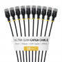 StarTech.com slaids Cat6a U/UTP savienojuma kabelis RJ45, 0,3 m, melns, 10 gab.