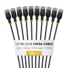 StarTech.com slaids Cat6a U/UTP savienojuma kabelis RJ45, 0,3 m, melns, 10 gab.