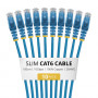 StarTech.com Slim Cat6 U/UTP tīkla kabelis RJ45, 1 m, zils, LSZH, 10 gab.