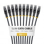 StarTech.com Slim Cat6 U/UTP tīkla kabelis RJ45, 0.5 m, melns, 10 gab.