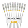 StarTech.com Slim Cat6 U/UTP tīkla kabelis RJ45, 0.25 m, pelēks, 10 gab.