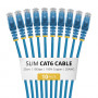 StarTech.com Slim Cat6 U/UTP tīkla kabelis RJ45, 0.25 m, zils, LSZH, 10 gab.