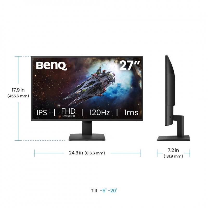 BenQ GW2790P 27 inch IPS 1920x1080 120Hz 1ms Eye-Care platekrāna spēļu monitors