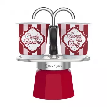 Bialetti Mini Express Moka kafijas kannu komplekts ar 2 krūzēm (5461)