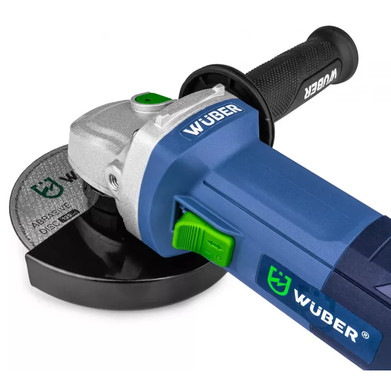 Wuber W27477 leņķa slīpmašīna, 125 mm, 850 W, ar 10 diskiem