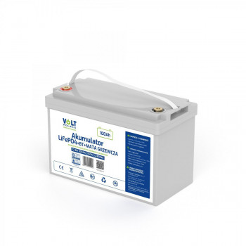 Volt Polska LiFePO4 akumulators 12.8 V, 100 Ah, 150 A, BMS, Bluetooth, sildīšanas paklājiņš