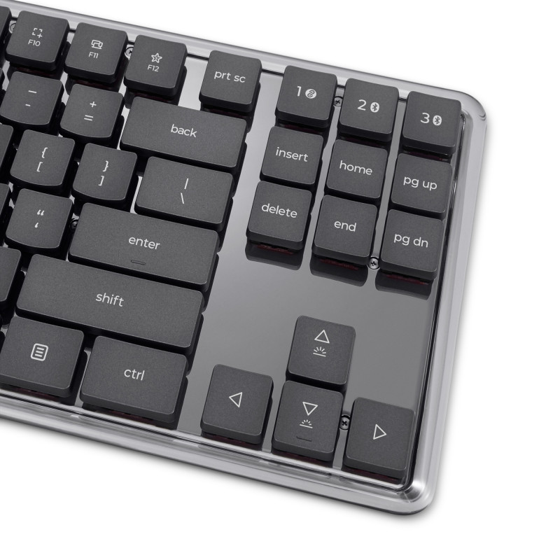 Lenovo bezvadu daudzrežīmu mehāniskā klaviatūra 8000, vācu izkārtojums, pelēka
