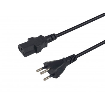 Equip Strāvas kabelis Swiss T12 uz IEC C13, 3 m, melns, PVC