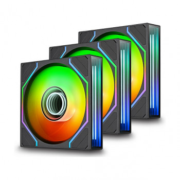 Thermaltake SWAFAN INFINITY EX14 ARGB Sync 140 mm korpusa ventilators, melns, 3 gab.