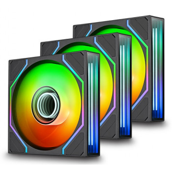 Thermaltake SWAFAN INFINITY EX14 ARGB Sync 140 mm korpusa ventilators, melns, 3 gab.