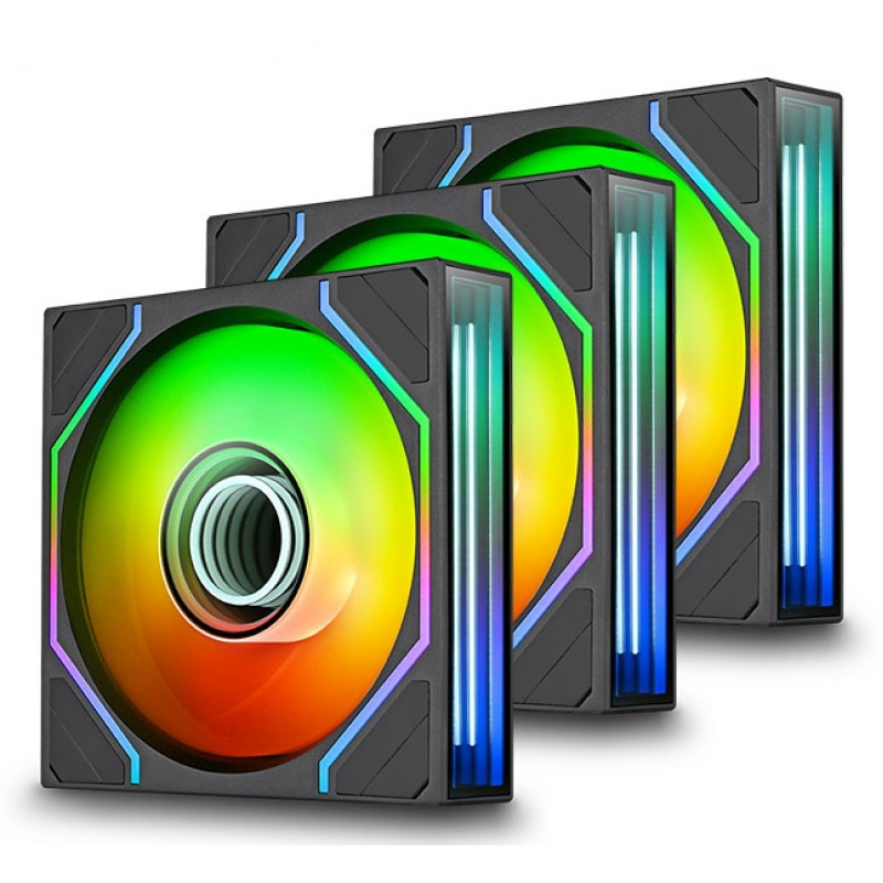 Thermaltake SWAFAN INFINITY EX14 ARGB Sync 140 mm korpusa ventilators, melns, 3 gab.