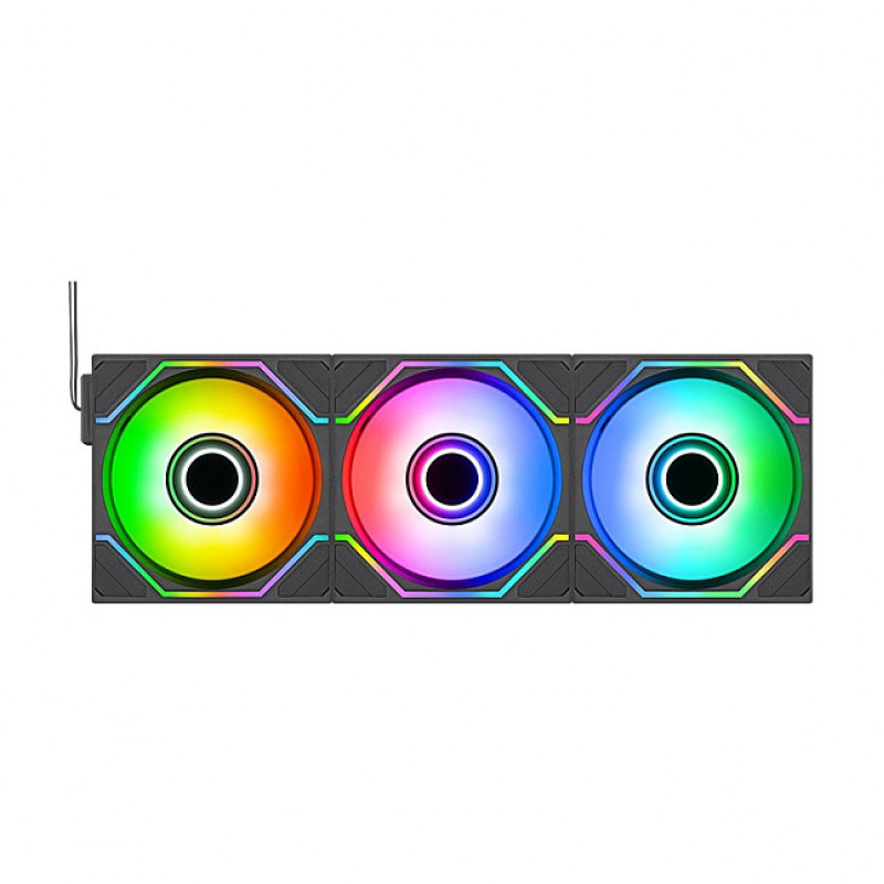 Thermaltake SWAFAN INFINITY EX14 ARGB Sync 140 mm korpusa ventilators, melns, 3 gab.