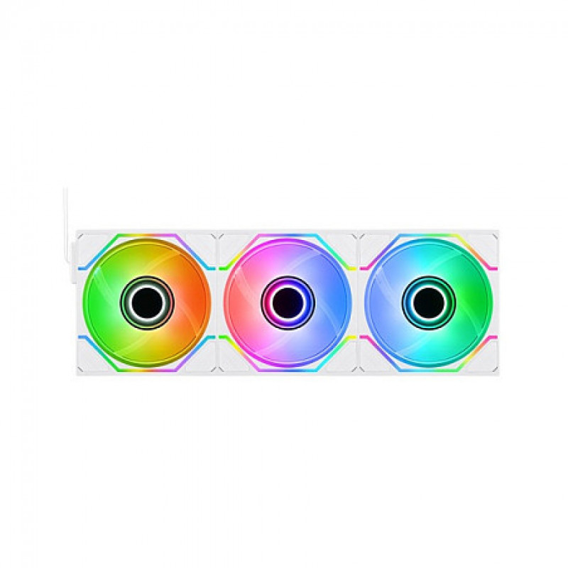 Thermaltake SWAFAN INFINITY EX14 ARGB Sync 140 mm korpusa ventilators, balts, 3 gab.