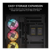 Corsair 2800X RS-R ARGB panorāmas stikla Micro-ATX datora korpuss, melns
