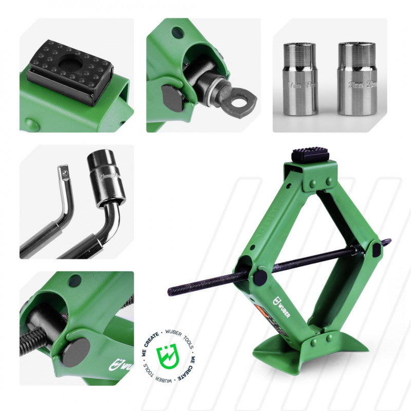 WUBER W22023 šķēru automašīnas domkrats 2 t, 120-415 mm