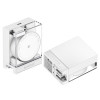 SHARGE Retractable 65 GaN lādētājs, 65W, 2x USB-C, iebūvēts USB-C kabelis - balts