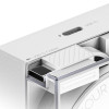 SHARGE Retractable 65 GaN lādētājs, 65W, 2x USB-C, iebūvēts USB-C kabelis - balts