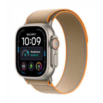 Apple Watch Ultra 4 GPS + Cellular 49 mm Natural titāna korpuss ar smilškrāsas Trail Loop siksniņu, M/L
