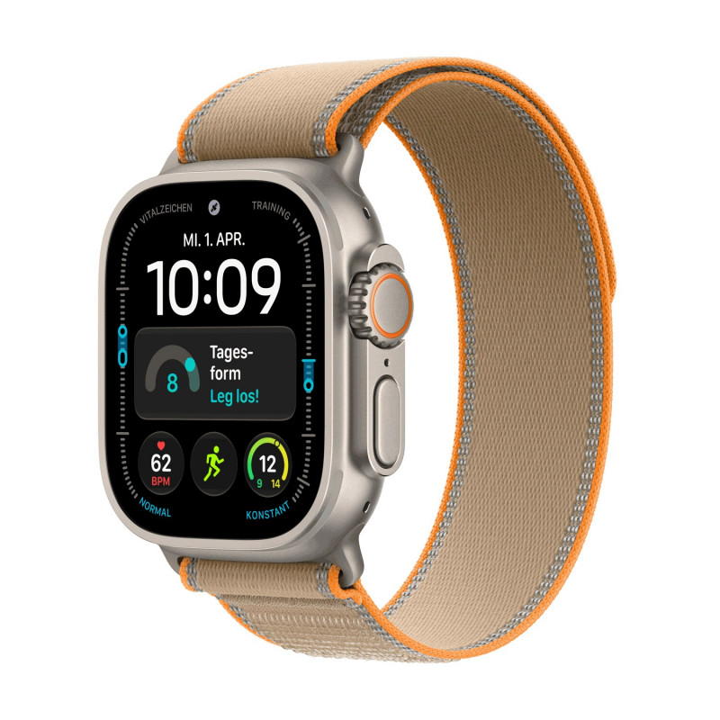 Apple Watch Ultra 4 GPS + Cellular 49 mm Natural titāna korpuss ar smilškrāsas Trail Loop siksniņu, M/L