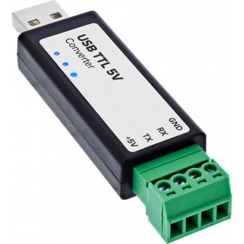 InLine® USB uz TTL 5V pārveidotājs, USB-A uz 4 kontaktu spaili