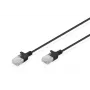 DIGITUS Slim Cat6 U/UTP savienojuma kabelis RJ45, 0,3 m, melns, LSZH