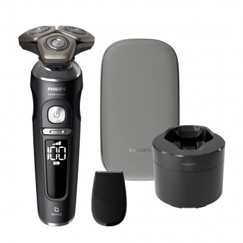 Philips S9000 Prestige SP9840/32 mitrā un sausā elektriskā skuveklis, pelēks