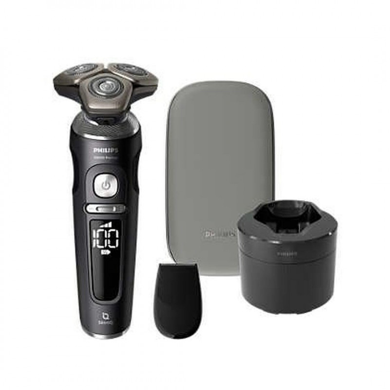 Philips S9000 Prestige SP9840/32 mitrā un sausā elektriskā skuveklis, pelēks