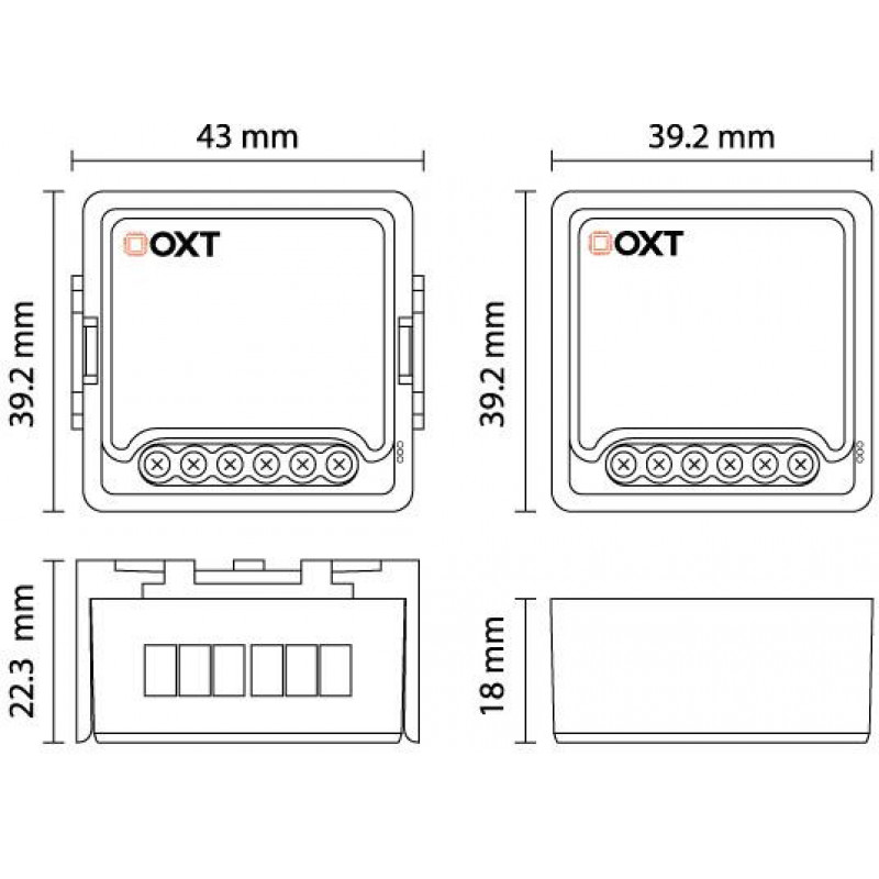 OXT T210GL Wi-Fi Tuya garāžas durvju modulis, bez sensora