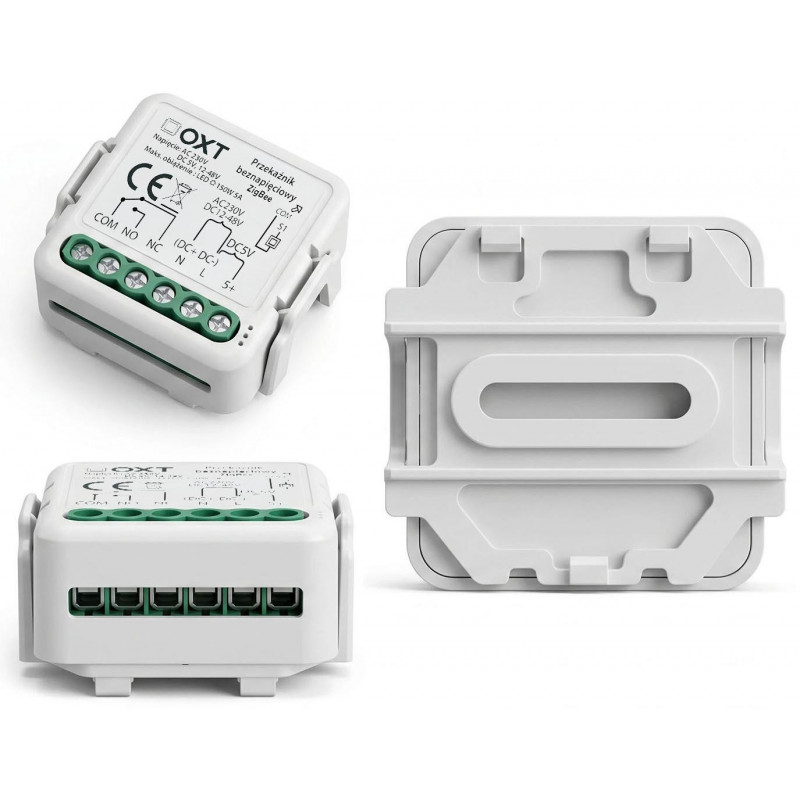 OXT T250DC Mini ZigBee Tuya releja modulis, bezpotenciāla, AC 230 V / DC 5 V / 12-48 V