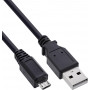 InLine Micro-USB 2.0 kabelis, USB-A vīrišķais uz Micro-B vīrišķo, 1,5 m, melns